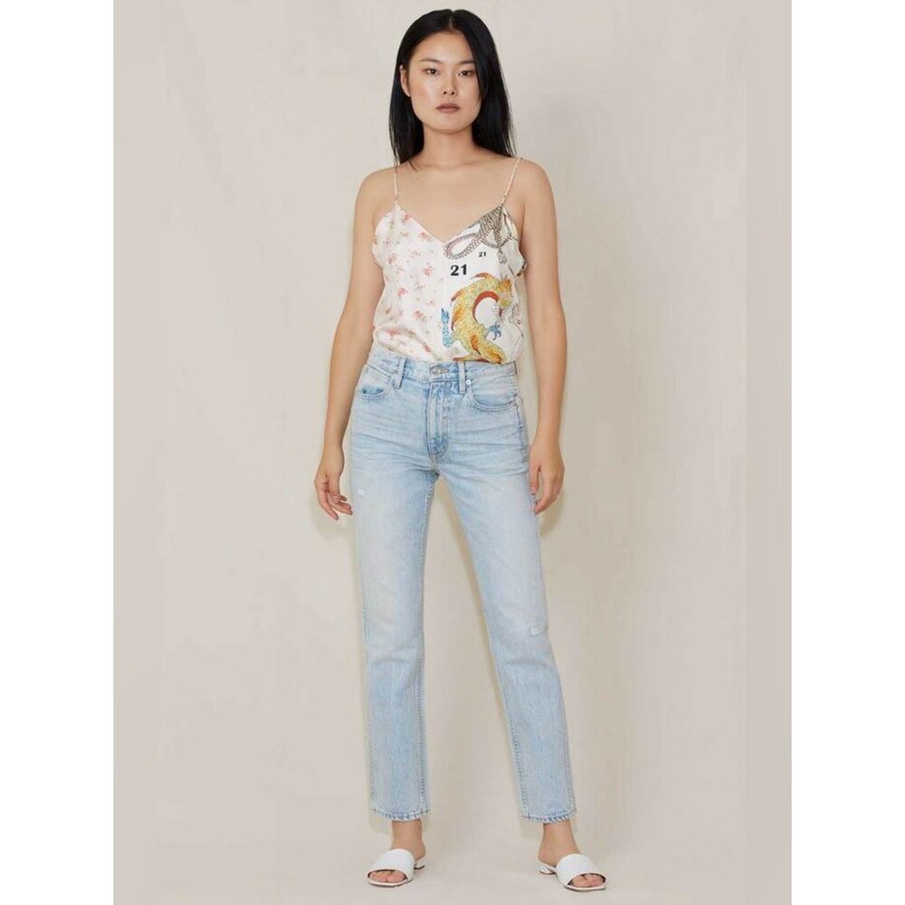 SLVRLAKE Virginia Slim Straight Leg Jeans in Love Song size 29 (inseam altered)